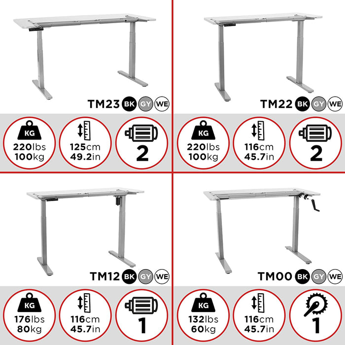 Struttura del tavolo regolabile in altezza con colonna di sollevamento  elettrica