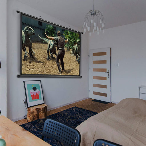 Duronic BPS100 4:3 Telo Proiettore 100 pollici, Schermo per proiettore, Telo da proiezione interno esterno, Home theater cinema Full HD 3D 4K, Schermo di proiezione anti pieghe per casa ufficio scuola