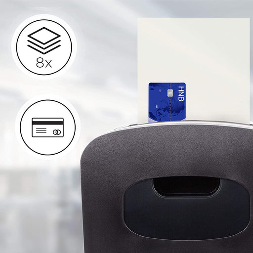 Duronic PS410 Distruggidocumenti 8 fogli A4  Capacità 31 L - Taglio a micro frammenti  Funzione distruggi carte di credito - Ideale per casa ufficio