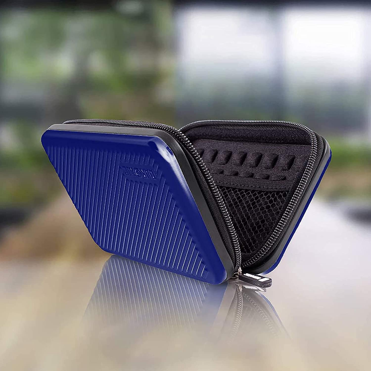 Duronic HDC3 BE Custodia rigida protettiva per disco rigido GPS carica batteria portatile | Borsa per dischi rigidi esterni 11 x 16 cm | Blu | Alluminio antiurto | Leggero e Compatto