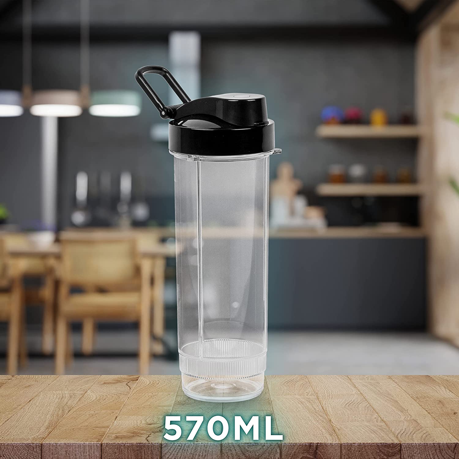 Duronic BL510 Mini frullatore elettrico 500W, Frullatore portatile con borraccia da 570ml senza BPA, Blender compatto portatil. Frullatore per smoothie, cocktail, cibo per bebe, frullati