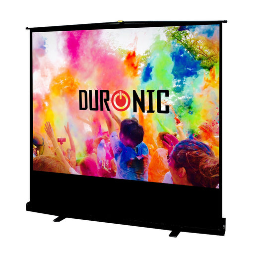 Duronic FPS80 /43 schermo di proiezione 80” formato 4:3 / 163 X 122 cm - telo proiettore retrattile auto-portante per videoproiettore Full HD 3D 4K - Home cinema home theater ufficio