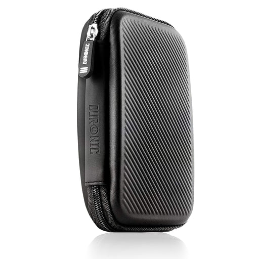 Duronic HDC2 BK Custodia per Hard Disk esterno | Compatibile con tutti i hard disk | Custodia portatile con scomparto per cavo renitente e leggero | Borsa protettiva antiurto | Nera