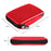 Duronic HDC2 Rosso Custodia Hard Disk esterno - Custodia in alluminio portatile per hard disk esterno e cavi - Leggero e protettivo - Adatto per Western Toshiba Buffalo Hitachi Seagate Samsung