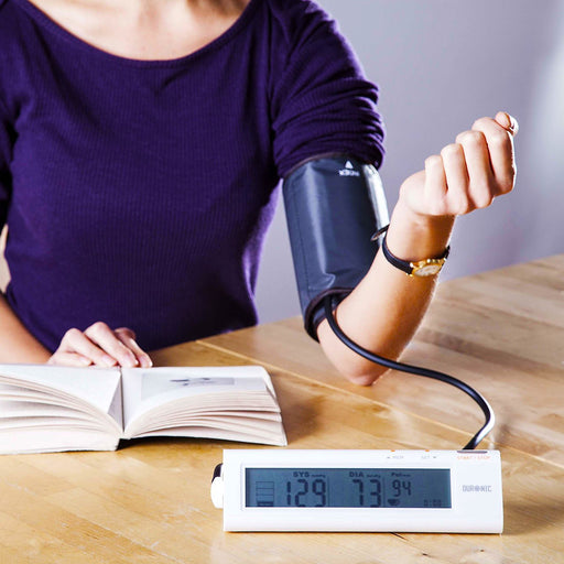 Duronic BPM450 Misuratore di pressione elettrico arteriosa da braccio | Manicotto da 22 a 42 cm | Ampio display LCD | Rilevatore automatico per pressione sanguigna digitale | Frequenza cardiaca