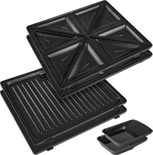 Duronic SM60SP Piastre per WM60 Macchina per waffle WM60 | 2 Piastre per grigliare | 2 Piastre per toast | Piastre intercambiabili | Piastra per panini