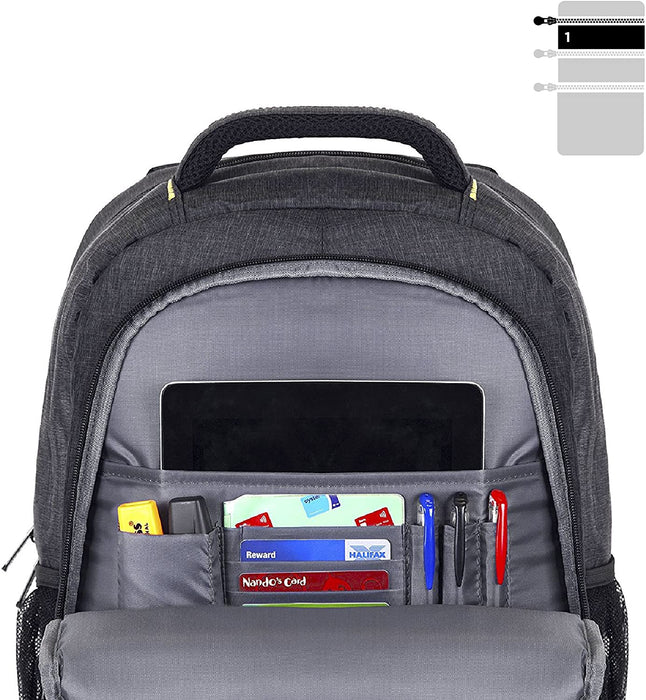 Duronic LB13 “Active” Zaino da viaggio per tablet Macbook laptop PC portatile 15.6“ completamente impermeabile