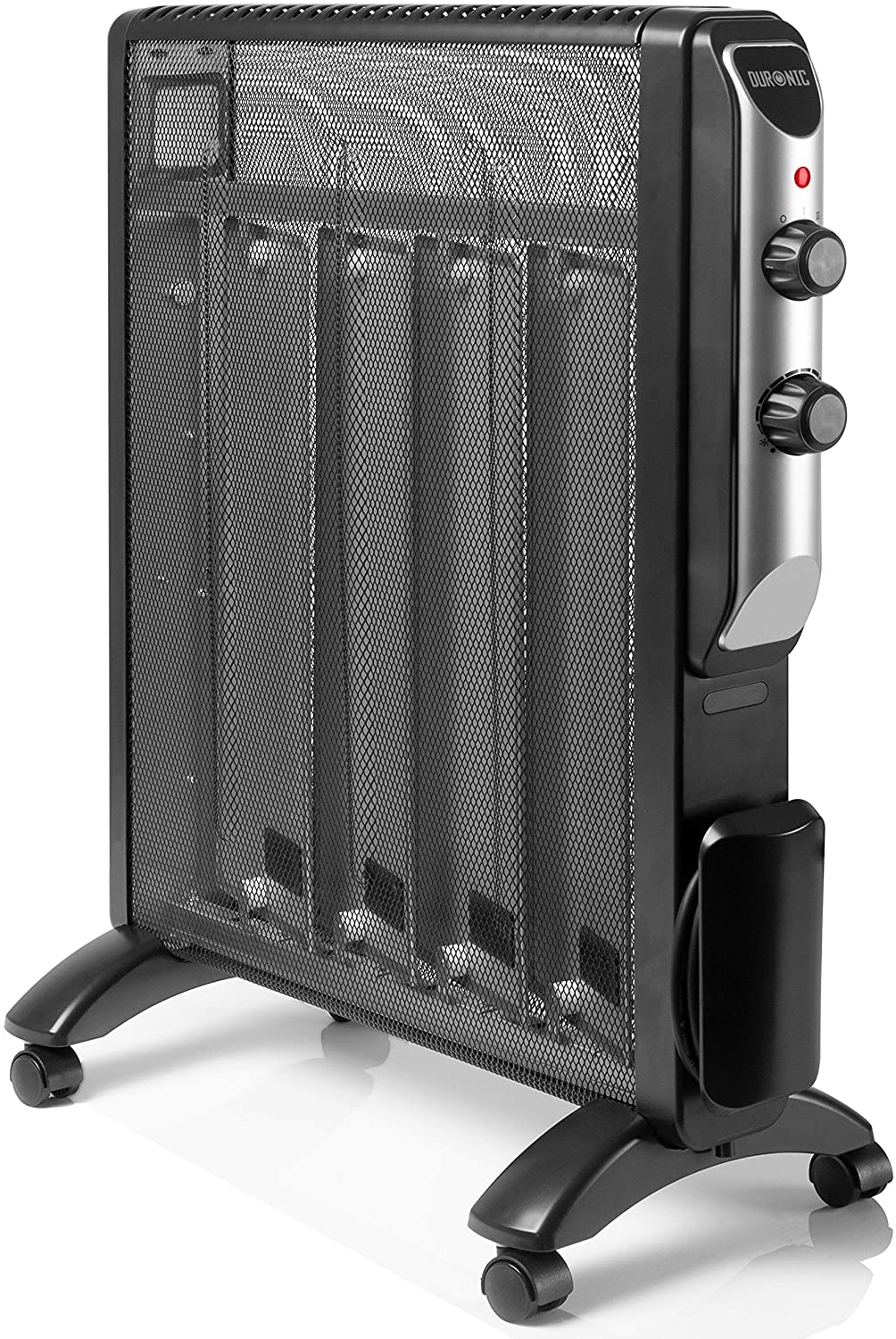 Duronic HV220 BK Stufa elettrica con pannelli in mica 2000 W  Termoconvettore con termostato integrato  2 funzioni di riscaldamento - Riscaldatore Micatermico a basso consumo - Riscaldamento rapido