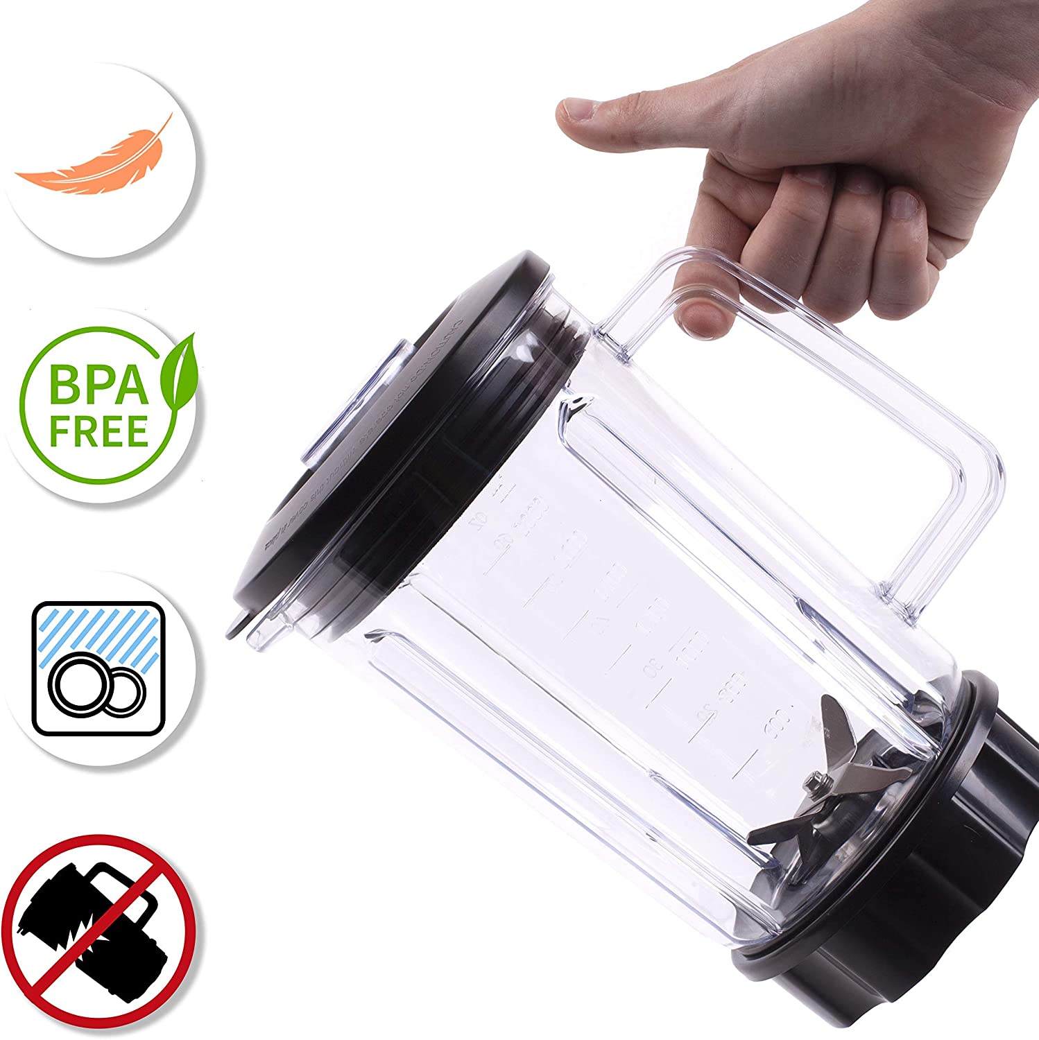 Duronic BL1200 Frullatore da Tavolo con Caraffa da 1,8 Litri per preparare frullati e smoothie per tutta la famiglia.
