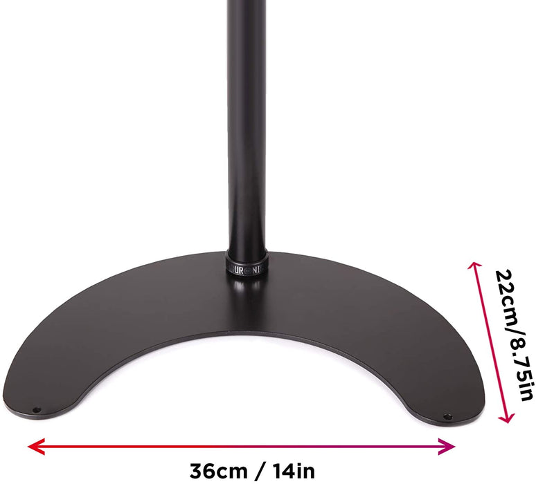 Duronic DM15D1 Base del supporto monitor con misure specifiche e design salvaspazio.