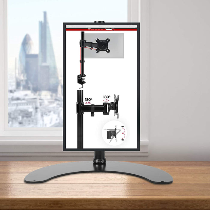 Duronic DM15D1 Supporto monitor con rotazione verticale per una visualizzazione ergonomica.