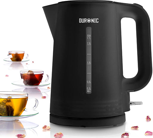 Duronic EK17 BK Bollitore Elettrico da 2200W con capacità di 1,7L per bollire rapidamente l'acqua.
