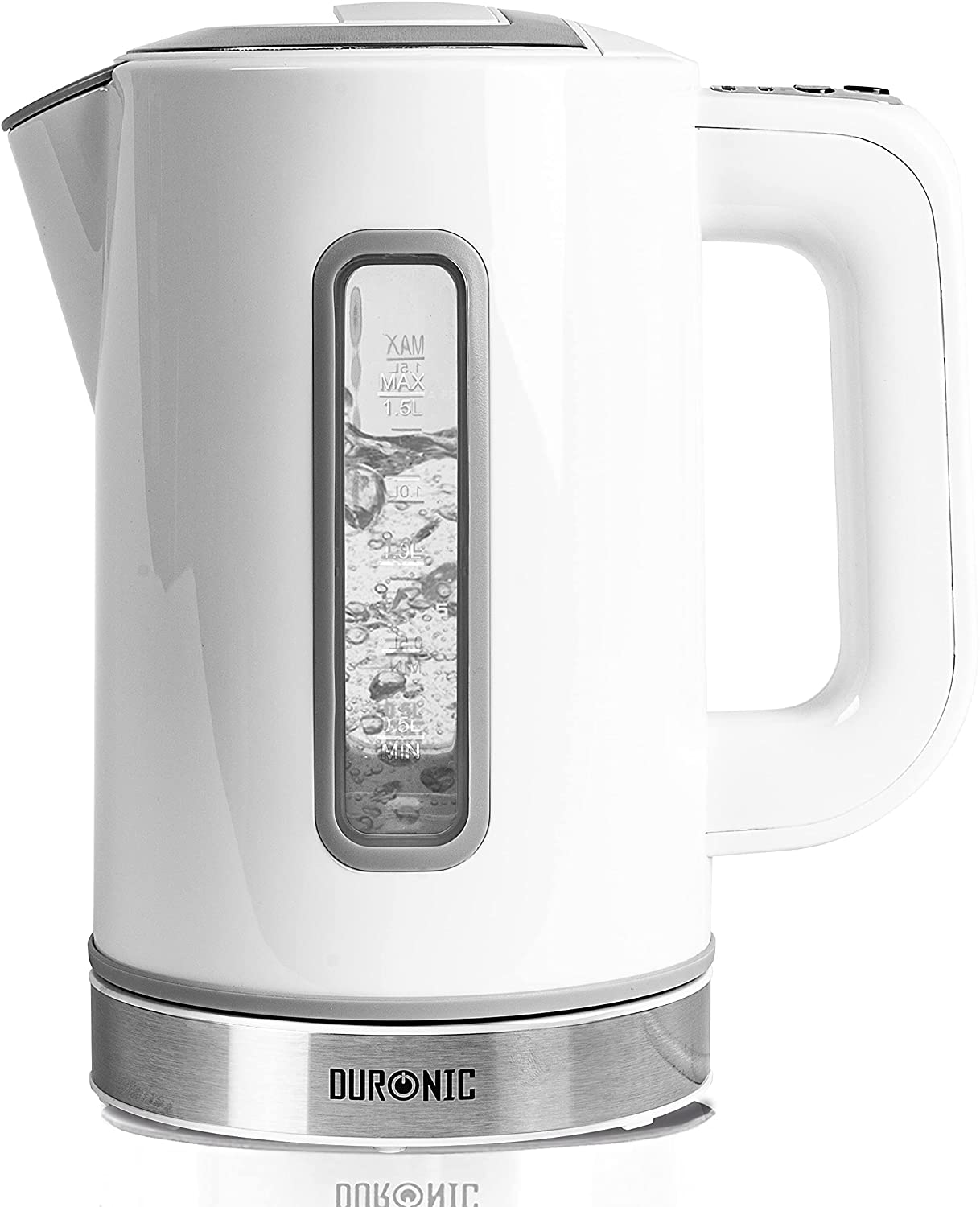 Duronic EK30 WE Bollitore Elettrico 3000W da 1,5L con temperatura regolabile