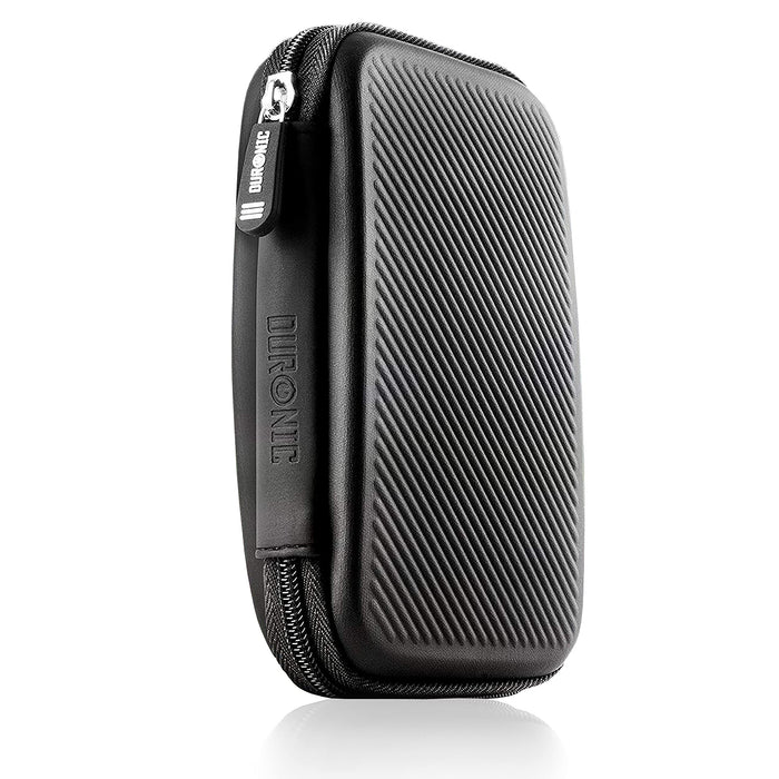Duronic HDC2 BK Custodia rigida per Hard Disk esterno con chiusura a zip e interno protettivo.