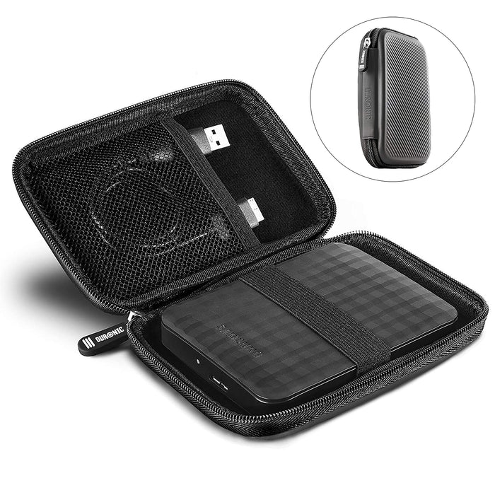 Duronic HDC2 Custodia con tasca interna per cavi, chiavette USB, schede SD e piccoli accessori.