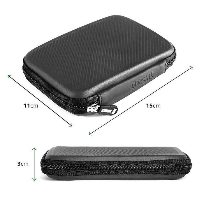 Duronic HDC2 Dimensioni della custodia rigida per hard disk e accessori elettronici.