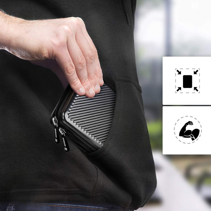Duronic HDC3 Custodia leggera e portatile ideale per trasportare hard disk e accessori.