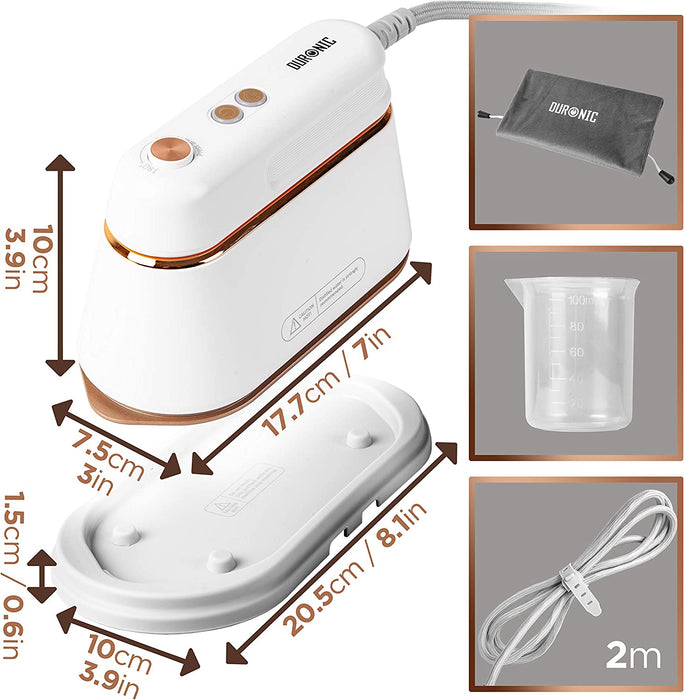 Duronic HS90 WE Ferro da stiro con dimensioni compatte per casa e viaggio.