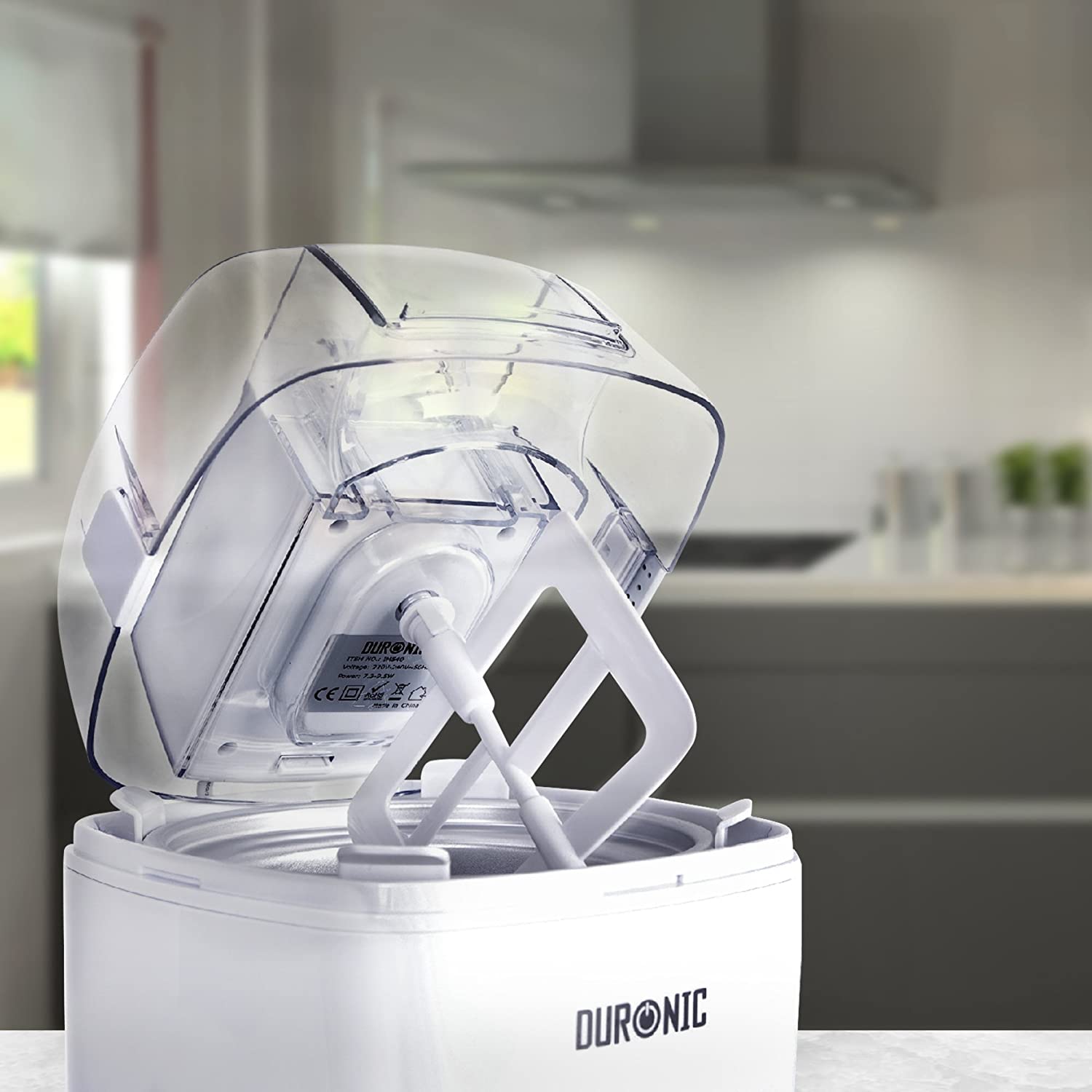 Duronic IM540 Macchina per gelato da 1,5 L ideale per gelati cremosi e dessert freddi.