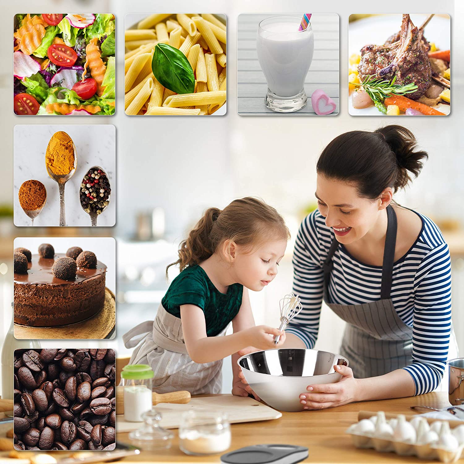 Duronic KS5000 Bilancia digitale per pesare ingredienti durante la preparazione dei pasti familiari.