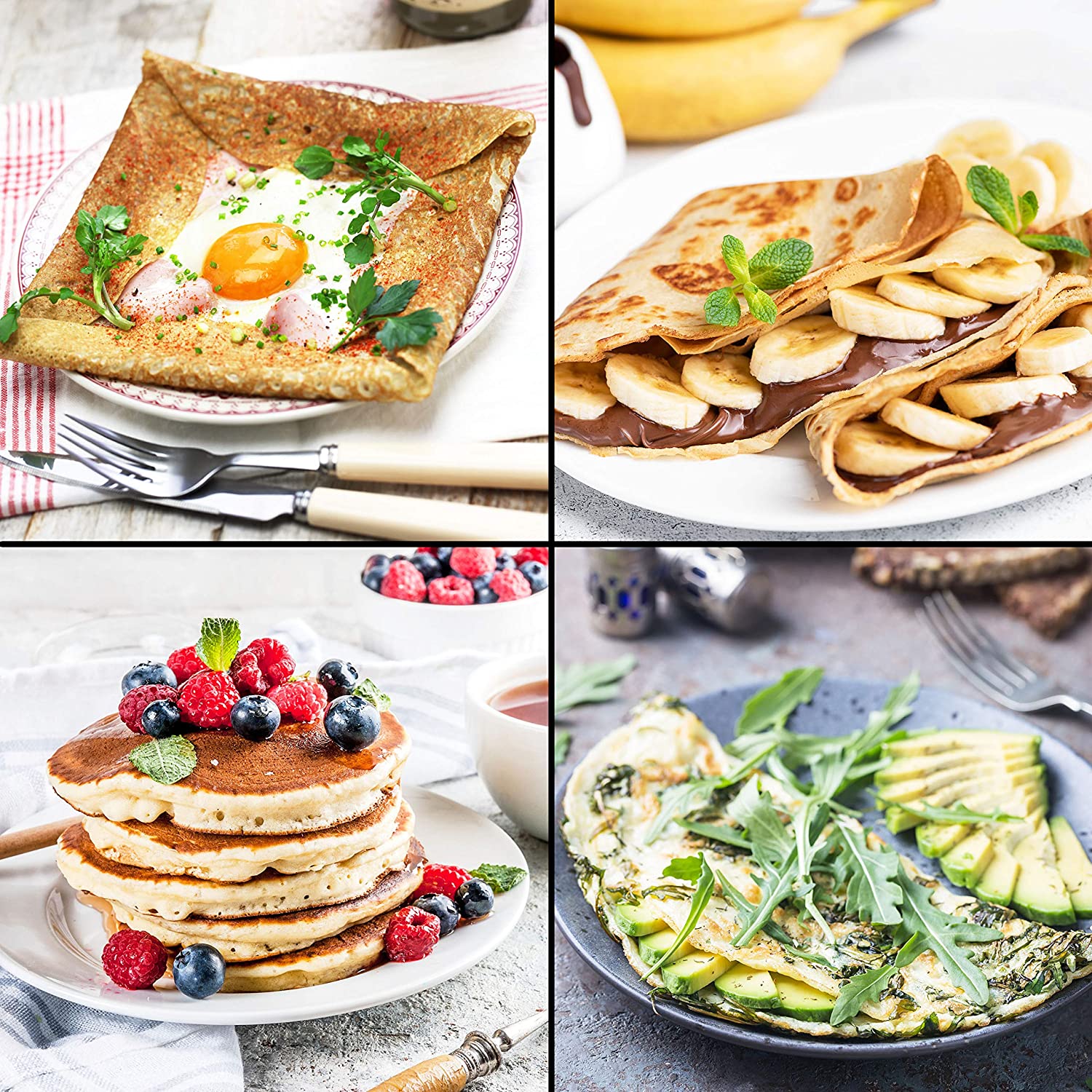Duronic PM152 Ideale per preparare crepes, pancake, piadine, tortillas e omelette.