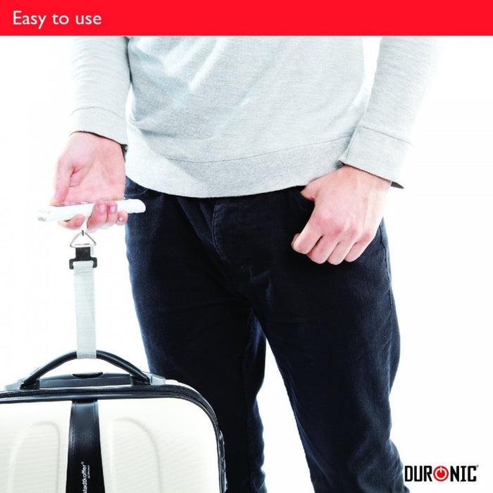 Duronic LS1020 Bilancia pesa bagagli digitale da viaggio bilancia pesa valigia con cinghia e gancio display numerico portata 50kg