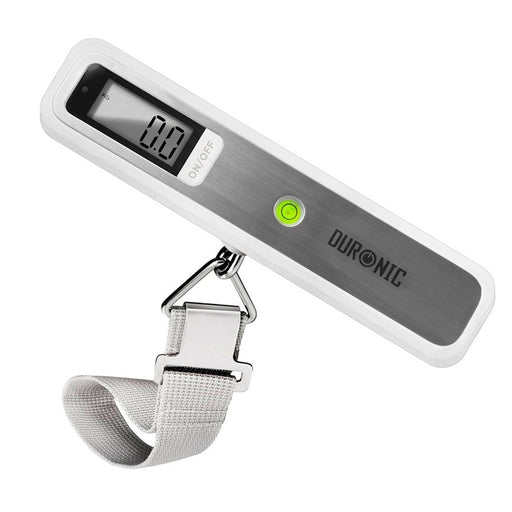 Duronic LS1019 Bilancia digitale pesa valigia - Pesa bagaglio da viaggio fino a 50kg - Cinghia e gancio resistenti - Batterie incluse - Compatto e portatile - Pesa trolley